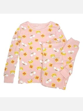 Joe Fresh Girls 100% Cotton Pink Pancake & Waffle PJ'S, Size 4 ~ NWT